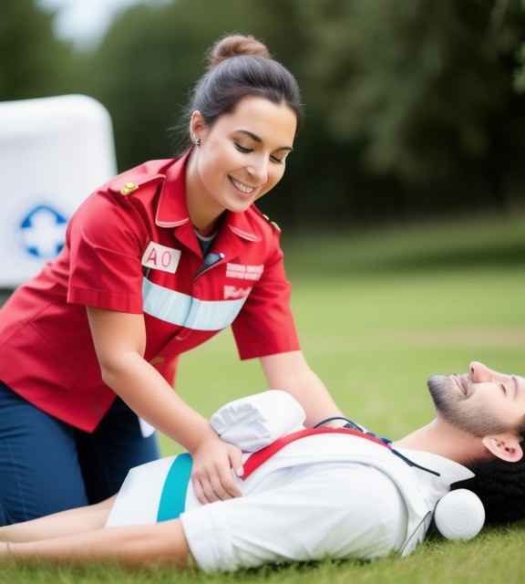 first aid instructor on the job